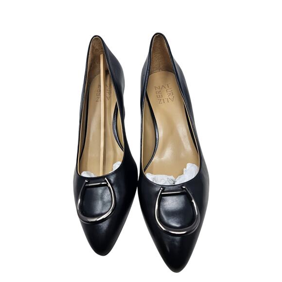 NEW Naturalizer 7 Caprice Black Leather Pump Comfort Career Classic Minimalist - Picture 4 of 4
